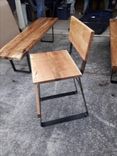 Solid Cherry And Steel Bar Stool 3 small