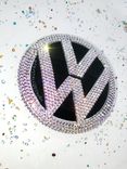 Vw Volkswagen Crystallized Car Emblem Bling Genuine European Crystals Bedazzled 3 small