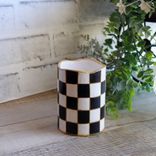 Black And White Checked Candle Vintage Checks Battery Candle Led Buffalo Checks 1 small