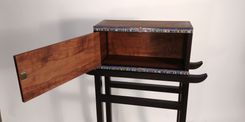All-Saints Episcopal Church Aumbry In Walnut And Wenge With Silver Enamel And Cloisonne 5 small