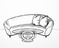 Sculptural Art Deco Inspired Maple Coffee Table 4 small