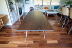 Walnut Dining Table With Mccobb Legs 30" X 60" 1 small