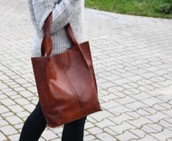 Leather Shopper Bag, Leather Tote Bag, Large Handbag, Large Tote Bag, Shoulder Bag 4 small