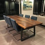 Walnut Live Edge Dining Table With Steel Legs, Modern Walnut Live Edge Table 1 small
