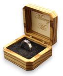 Zebra Wood Engagement Ring Box, With Free Engraving And Shipping.  Rb-48 2 small
