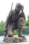 Bronze Life-Size Kneeling Soldier Monument 8 small