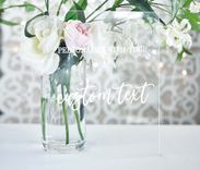 Custom Text Acrylic Wedding Table Sign, Clear, White, Or Black Acrylic, Personalized Sign 1 small