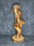 Twisted Juniper Taxidermy Pedestal With Turquoise 6 small