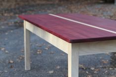 Purpleheart Coffee Table With White Washed Base 1 small