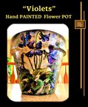 Painted Flower Pot, Bird, Custom, Hand Painted, Flower Pot, Pottery, Eight Anniversary, 8th, 6 small