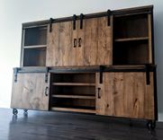 Rustic Industrial Media / Tv / Console / Cabinet / Shelf / Shelving / Storage / Living / Farm House 3 small