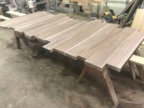 Modern Solid Black Walnut Table With Leaf 5 small