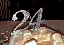 Crystallized Cake Topper Numbers Age Birthday Wedding Party Bling European Crystals Bedazzled 3 small