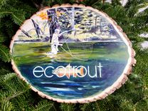 Custom Painting On Rustic Live Edge Basswood Slice For Father's Day! 5 small