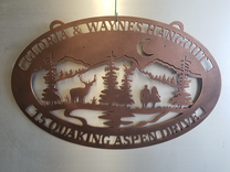 Custom Lake Night Wildlife Sign With Couples 5 small