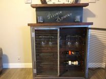 Industrial Wine Storage With Hidden Cabinet 1 small