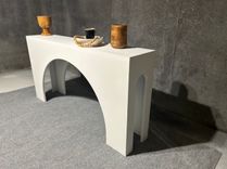 Modern White Rectangular Arched Console Table 3 small