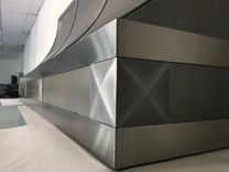 #110 Patina Zinc Range Hood With Stainless Straps 3 small