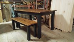 Farmhouse Dining Table And Bench 1 small
