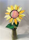Sunflower In Stained Glass- Industrial Flower- Sculpture 1 small