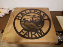 Farm Metal Sign. Ranch Sign. Personalized Round Farm Sign 1 small