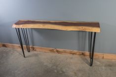 Live Edge Black Walnut Console Table - Sofa Table 2 small
