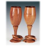 Toasting Glasses In Katalox (Wedding And 5th Year Anniversary) 1 small