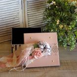 Vintage Rose Pinstripe Storage Box Pink And Black French Chic Decor 2 small