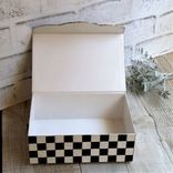 Whimsical Checks Decorative Box Hand Painted Checked Decor 4 small