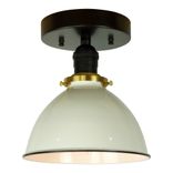 Farmhouse 1-Light Flush Mount, 7" Metal Shade 1 small