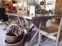 Reclaimed Fir And Pine Trestle Table 5 small