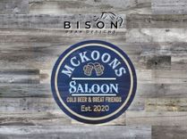 Personalized Bar Sign. Bar Decor, Saloon Decor,  Home Bar. 1 small