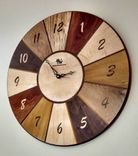 Clock- Six Species Hardwood Wall Clock 2 small