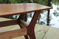 Noll Wide Body Danish Surfboard Coffee Table In Walnut 5 small