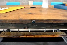 Reclaimed Oak Conference Table 3 small