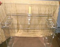 Acrylic, Hinged Top Modular Desk.  Hand Crafted, Made To Order- Custom Features Never A Problem 3 small
