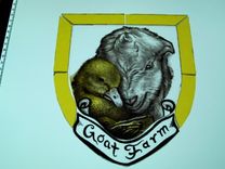 Stained Glass Pet Portrait - Painted Stained Glass Crest, Home Decor, Window Decor 6 small