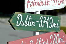 Destination Shamrock Sign. Directional Sign Post. Wedding Gift Idea. 2 small