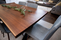 Walnut Dining Table, Black Walnut Table, Live Edge Dining Table, Dark Wood Dining Table, Big Table 2 small