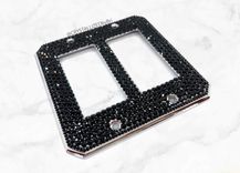 Rocker Crystallized Wall Light Switch Plate Bling Genuine European Crystals Bedazzled 3 small