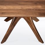 Rectangular Coffee Table, Midcentury Modern In Solid Walnut "Kapok" 6 small