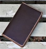 Handmade Cover For Field Notes Card Wallet Scribo Horween Leather Brown Chromexcel 2 small
