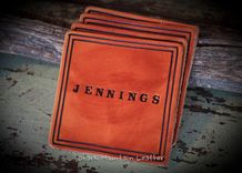 Custom Name Leather Coasters 1 small