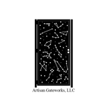 Decorative Steel Gate - Steel Panel Art- Stargazer - Night Sky Garden Gate - Wall Panel 3 small