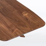 Rectangular Coffee Table, Midcentury Modern In Solid Walnut "Kapok" 4 small