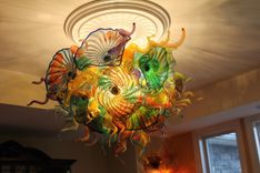 Platter Style' Art Glass Chandeliers | Custom Blown Glass Lighting - Sconces 4 small