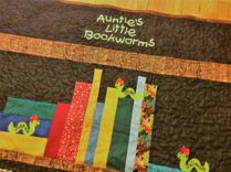 Custom Bookcase Bookworm Book Quilt 2 small