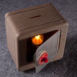 Vintage Child's Safe Bank Mini Table Lamp 6 small