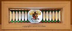 Stained Glass Privacy Window - Douglas Family Crest 2 small