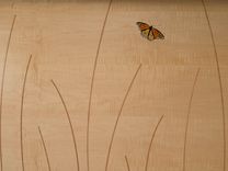 Bed Frame Handmade In Cherry And Maple With Butterfly Inlay, "Butterfly Bed" 6 small